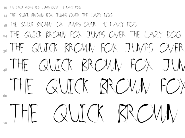 Horror Sketch font waterfall